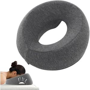 U-vormig gezichtskussen van zacht materiaal met hoofdsteungaten voor comfortabele ontspanning tijdens massages in salons en op massagestoelen