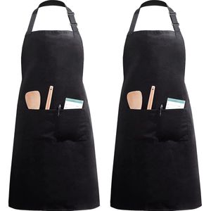 Waterdichte schort met verstelbare schouderbanden, 2 stuks