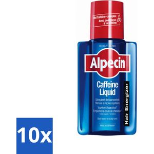 10 x Alpecin - Cafeïne Liquid - Hair Tonic - 200 ml - Haaruitval Voorkomen - Cafeïne Haar Tonic - Haargroei Stimuleren - Haarverzorging - Haartonic