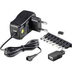 Ecofvriendelijke Universele Voeding 600 Ma 3-12 V met 8 DC + 1 USB-adapter Power Plug