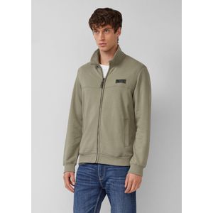 s.Oliver - Sweatvest - Kaki - Met Ritssluiting - Steekzakken