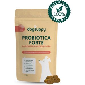 Probiotica Forte snoepjes (zonder kip/vlees) | Ondersteunt Darmflora & Spijsvertering | 100% Natuurlijk | Hondensupplementen | Hondensnacks | 30 hondenkoekjes