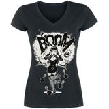 Queen Kerosin - Boom - T-shirt - Zwart