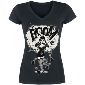 Queen Kerosin - Boom - T-shirt - Zwart