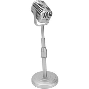 Allecto plus - Vintage Microfoon Prop Standaard Fotografie Antiek Feestdecoratie Zilver