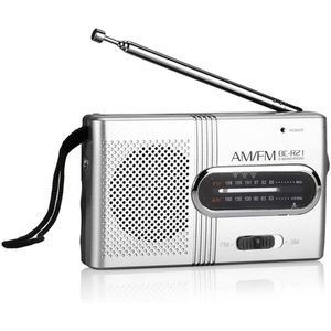 Draagbare AM/FM Mini Radio - Universele Muziekspeler met Stereo Luidsprekers - Lichtgewicht Ontwerp - Voor Reizen & Buiten - Zwart - Compact - 1 Stuk