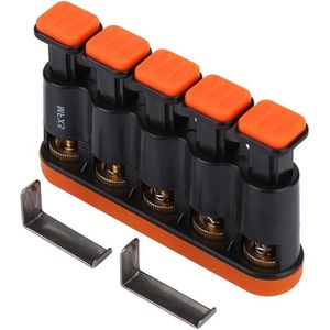 Spring Loaded Finger Exerciser Handgreep Krachttraining voor Guita Piano Trigger - Oranje - Html Content .
