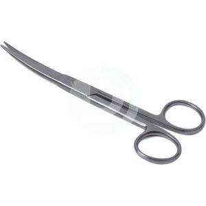 Chirurgische schaar SP/SP gebogen Lengte: 11 cm Medipharchem - RVS - Spitse gebogen punt - Spits / Spits gebogen
