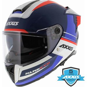 Axxis Hawk SV Evo Integraal helm Daytona mat blauw L - Motorhelm / Brommerhelm
