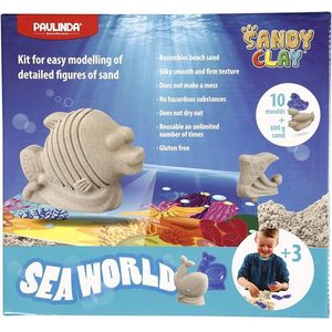 Sandy Clay Speelzand Seaworld 600 Gram Met 10 Vormpjes