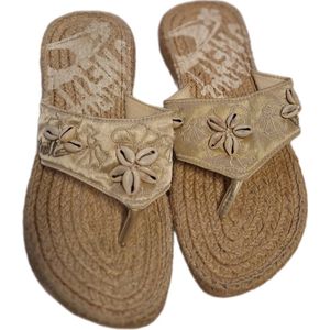 O,NEILL-MERCY-ESPADRILLE SLIPPER-PEARLSAND-SIZE 37