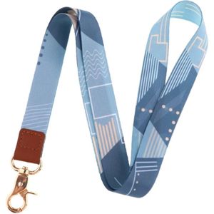 DW4Trading Sleutelkoord Blauw - Sleutelhanger - Keycord - Lanyard - Lengte 48 cm
