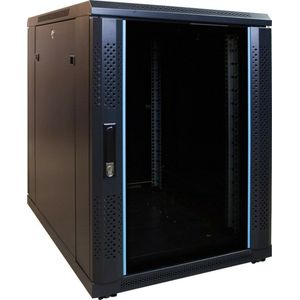 DSIT 15U mini serverkast met glazen deur 600x600x860mm (BxDxH) - serverbehuizing - serverrack - 19 inch