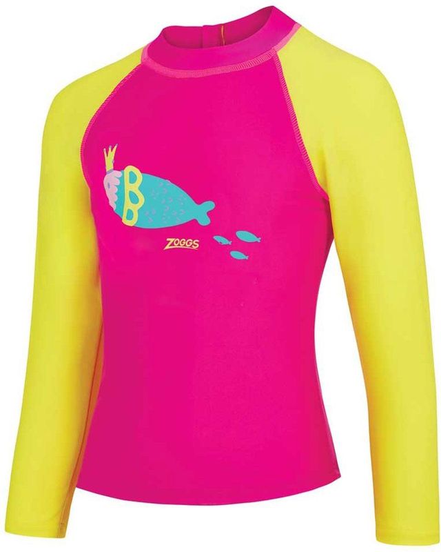 Zoggs - Super Star Sun Top - Langarm T-shirt - Groene Mouwen - UPF 50+ Zonbescherming