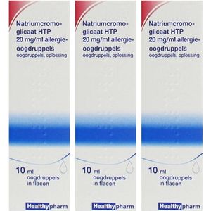 Healthypharm Allergie Oogdruppels Natriumcromoglicaat HTP 20 mg/ml - 3 x 10 ml