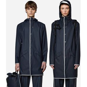 Regenjas - RAINS - Regenjas Unisex Longer Jacket Black Reflective - Maat