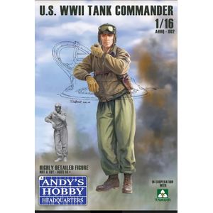 1:16 Andys Hobby Headquarters 002 U.S. WWII Tank Commander Figure Plastic Modelbouwpakket