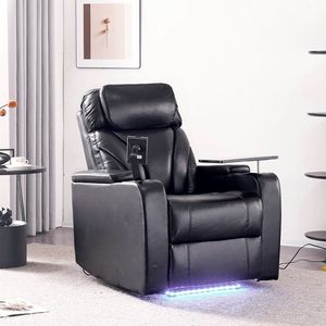 KOMHTOM Loveseat Bank Fauteuil denoir USB oplaadpoort 360 ° draaibaar draagbare Bluetooth Stoelen PU Leer