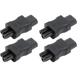 4 Stks IEC320 C8 Naar IEC320 C5 Converter Vrouw Naar Man Adapter - Professionele Heavy Duty Standaard Computer Power Adapter voor Laptop