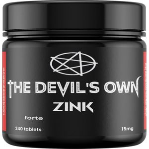 The Devils Own | Zink | 240 tabletten á 15mg per tablet 240 doseringen | Mineraal | Supplement | Voedingssupplement | Gezondheid | Nutriworld