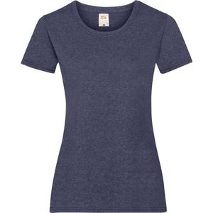 Fruit of the Loom Dames/vrouwen Lady-Fit Valueweight Short Sleeve T-Shirt (Pak van 5) (Vintage Heide Navy)