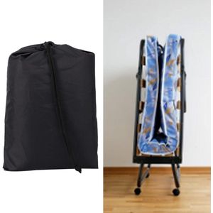 Zwarte Draagbare Opklapbedhoes - Stofdichte Beschermhoes voor Gebruik Binnenshuis en Buitenshuis - 85 * 33 * 107cm .