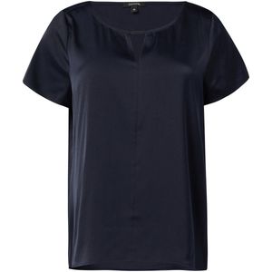 comma - Blouse - Satijn - Korte Mouwen