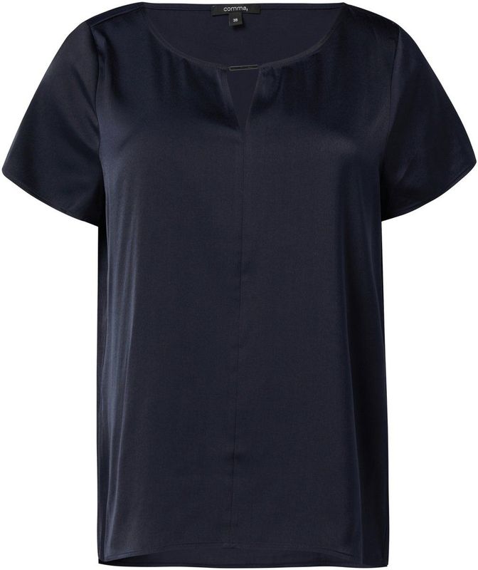 comma - Blouse - Satijn - Korte Mouwen