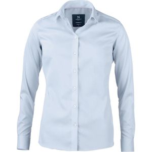 Dames Blouse Strijkvrij Portland Licht Blauw