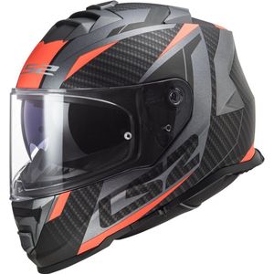 LS2 FF800 STORM II RACER M.TITANIUM ORANGE-06 XS - Maat XS - Helm
