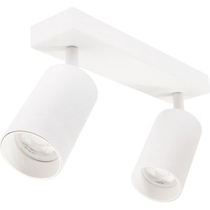 Groenovatie Plafondspot Rond 2-Lichts - GU10 Fitting - Kantelbaar - Wit