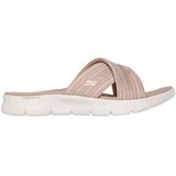 Skechers Dames Go Walk Flex Sandaal Impressed Slide, Taupe, 36 EU