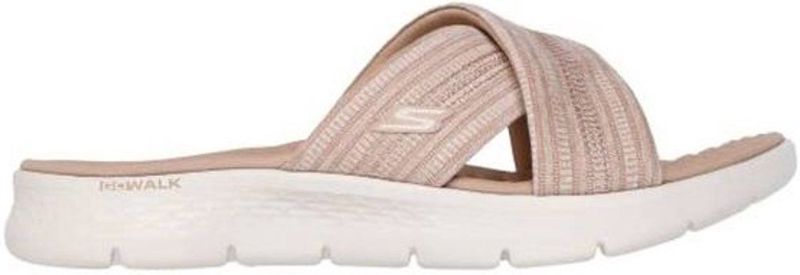 Skechers Dames Go Walk Flex Sandaal Impressed Slide, Taupe, 36 EU