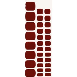 Rubor gel nagel sticker- royal red - gellak nagellak - pedicure - gelnagellak - gel voor thuis - blijft tot 3 weken - rood