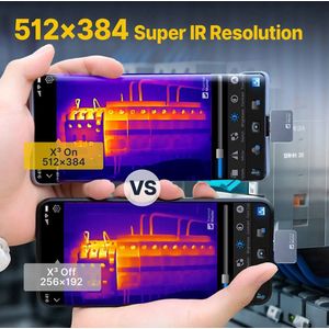 Temp Master Temperatuur Scanner – Warmtebeeldcamera – Thermometer – IR Scanner – Infrarood Thermometer – Voor Android Telefoon – Meetbereik -20°C tot 600°C – 256x192 Thermische Resolutie