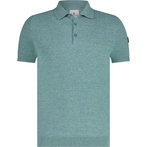 State of Art - Knitted Poloshirt Groen - Modern-fit - Heren Poloshirt Maat 3XL