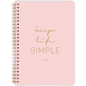 Pure Paper Bullet Journal Keep Life Simple - Bullet Journal Met Ringband - Gestippeld - Met 60 pagina's - 120 g/m2 Papier