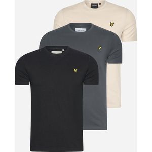 Lyle & Scott 3 pack t-shirt - jet black - gunmetal - cove