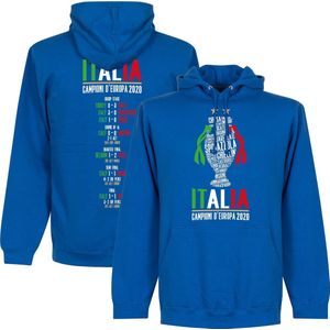 Italië Champions Of Europe 2021 Road To Victory Hoodie - Blauw - S