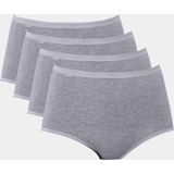 sloggi Basic+ Dames Maxi slip - 4-pack - Lichtgrijs