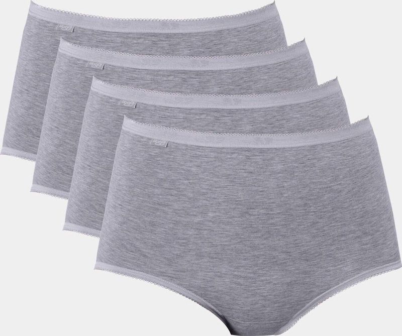 sloggi Basic+ Dames Maxi slip - 4-pack - Lichtgrijs