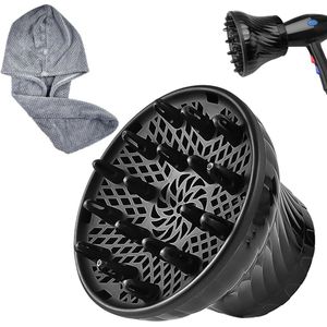 ApexArte® Diffuser Opzetstuk - Krulborstel voor Fohn Universeel - Multistyler - Zwart