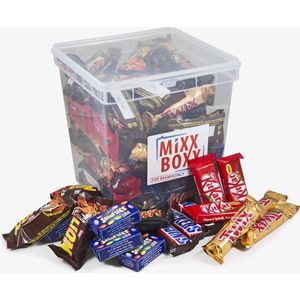 Chocolade Box met 100 chocoladereepjes van Nestlé en Mars - Lion, Smarties, KitKat, Mars, Snickers, Twix - 2025g