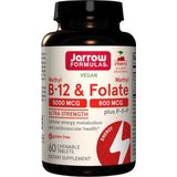 Jarrow Formulas B - Methyl-B12 5mg & MethylFolaat 800mcg - methylcobalamine, biofolaat en P5P 60 zuigtabletten