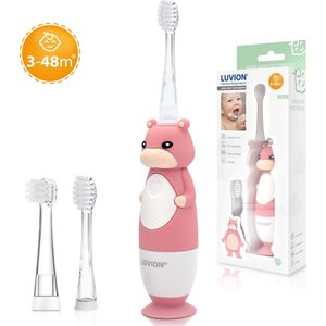 LUVION - 400S Hippo - Sonische Elektrische Tandenborstel - Voor Baby en Peuter - 0 t/m 4 Jaar - Met Timer