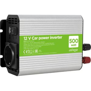 Energenie Auto omvormer 12V > 220V - 500W - Stopcontact + 1 USB - EG-PWC500-01
