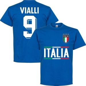 Italië Vialli 9 Team T-Shirt - Blauw - XXL