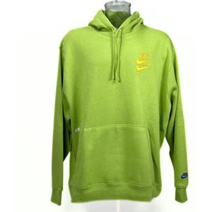 Nike Double Logo Sportswear Essentials+ Fleece Hoodie (Futura Green) - Maat 3XL
