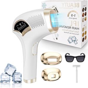 Laser Ontharingsapparaat – Haarverwijderaar IPL Technologie – Ontharingsapparaat Met 9 Energieniveaus - Epileerapparaat Voor Vrouwen – Inclusief Scheermesje en Beschermbril