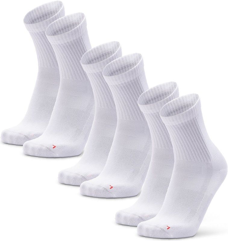 DANISH ENDURANCE - Dempende Sportsokken - Wit - Unisex 3 of 6-pack